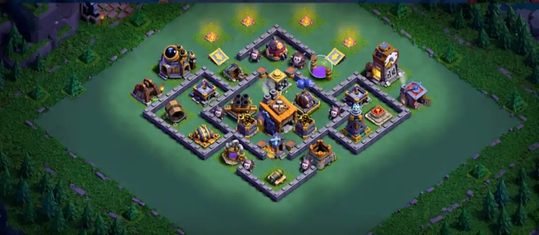 Layout Latest BH8 Coc Layout | Spider Map COC anti 2 star