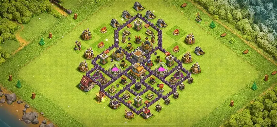 Layout Reliable TH7 Farming Coc Layout | Anti 3 Stars CC New