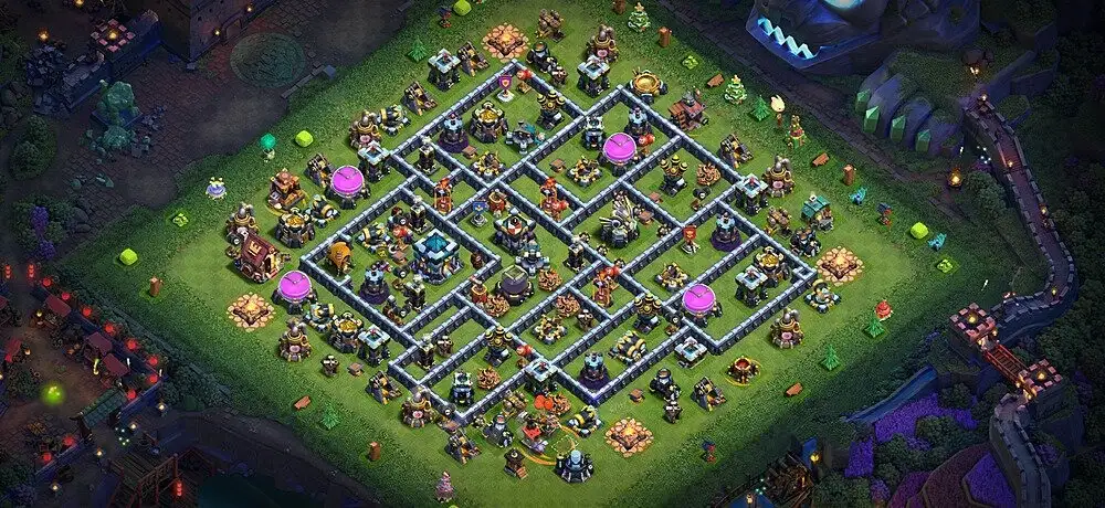 Layout Smartest TH13 Defense Coc Layout | Anti 3 Stars Night Defensive Village