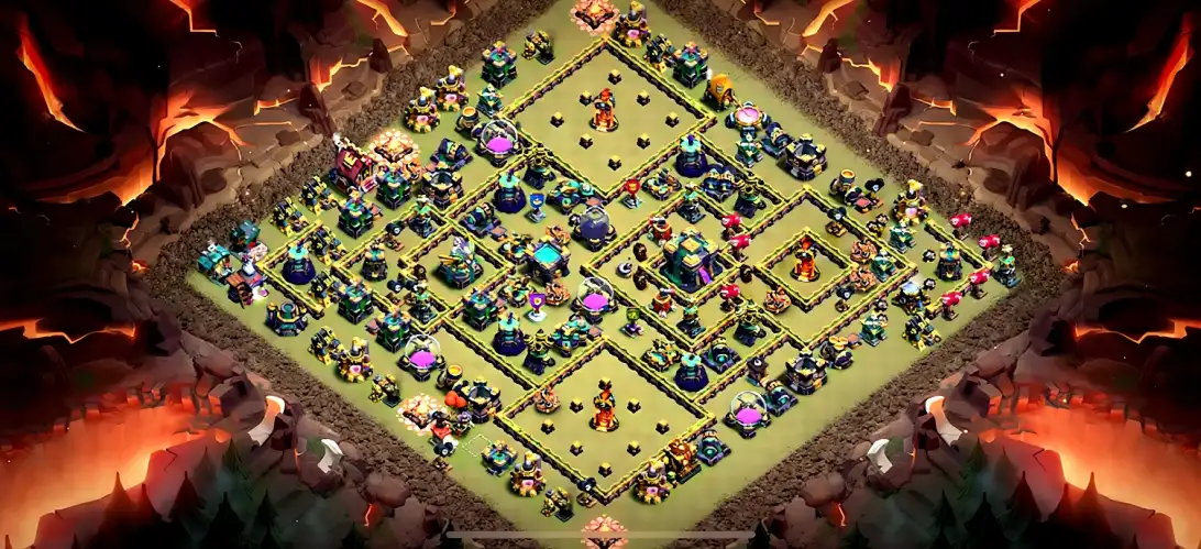 Layout TH14 War Coc Layout | Anti Air / Electro Dragon E-Air Master