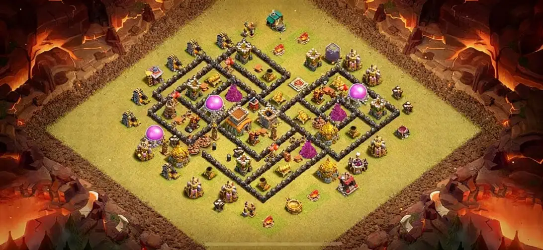 Layout Battle-Optimized TH8 War Coc Layout | Anti Air / Dragon AirMaster2