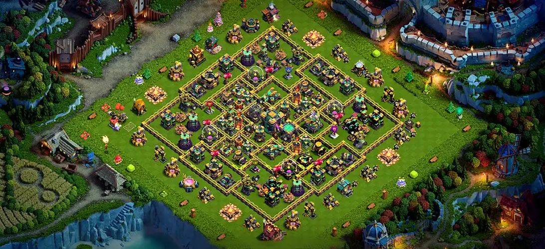 Layout Flawless TH14 Farming Coc Layout | Legend League Golden Farm
