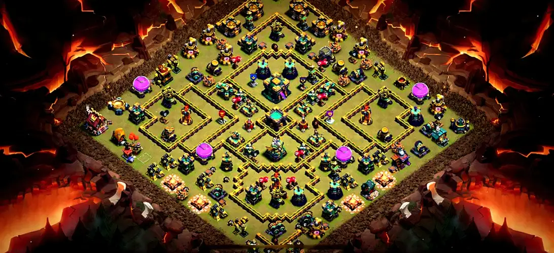 Layout Elite TH14 War Coc Layout | Anti 3 Stars counter clash