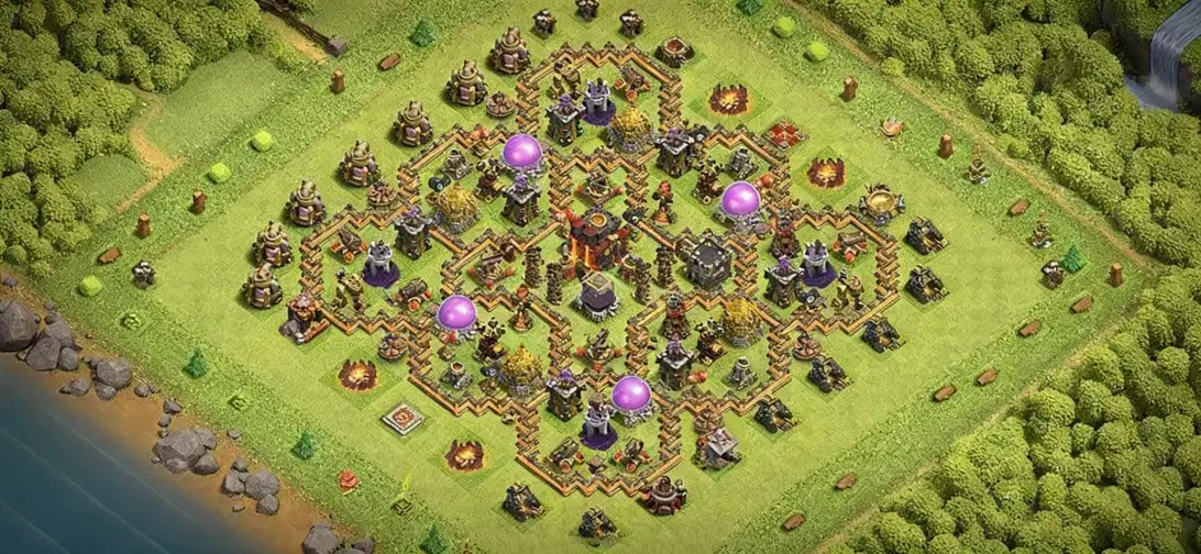 Layout Brutal TH10 Farming Coc Layout | Anti 3 Stars high-octane Home 