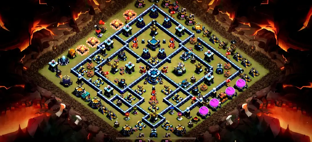 Layout Optimised TH13 War Coc Layout | Anti Air / Electro Dragon Babylonwar