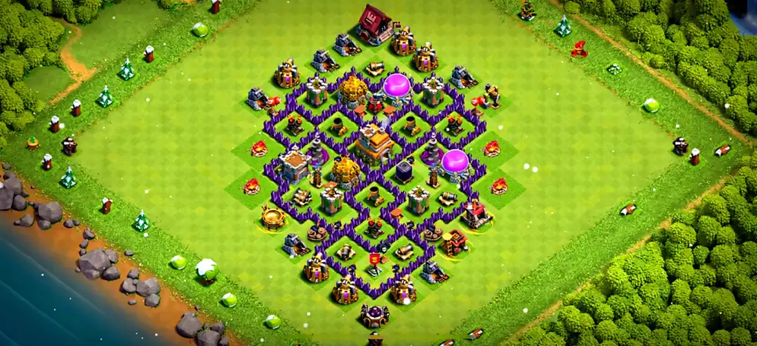 Layout Best TH7 Defense Coc Layout | Anti 3 Stars CWL Trophy 2026