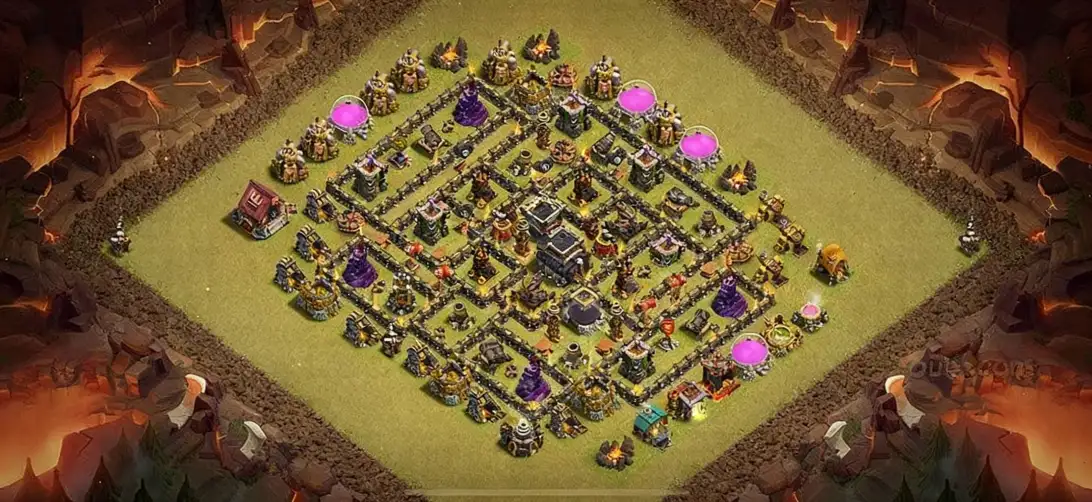 Layout Effective TH9 War Coc Layout | Anti Everything Maxico war