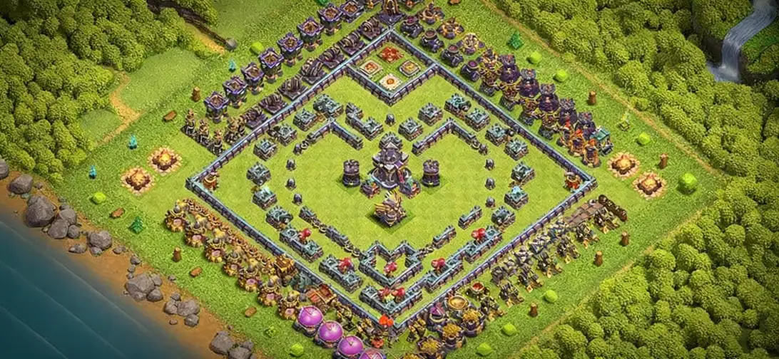 Layout New TH15 Troll / Funny Coc Layout | Heart Shape Base
