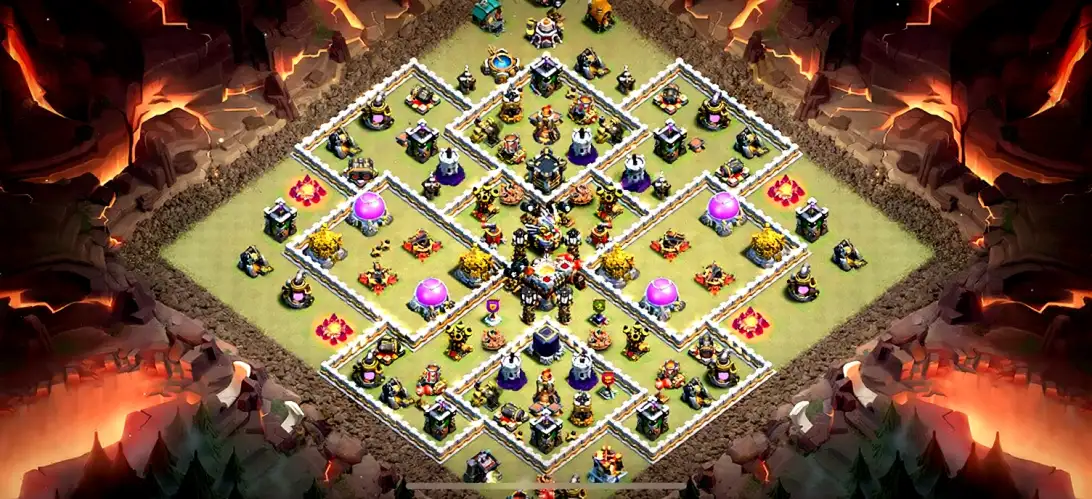 Layout Reliable TH11 War Coc Layout | Hybrid CWL Hawks