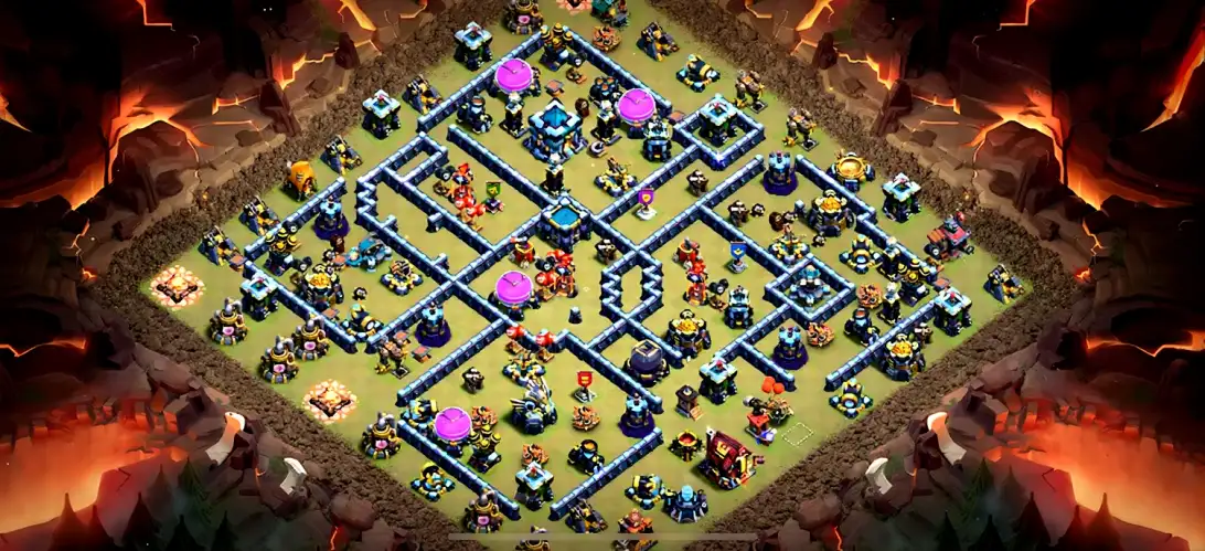 Layout Elite TH13 War Coc Layout | Legend League Electric Warrior