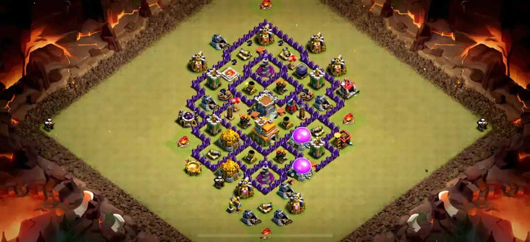 Layout Approved TH7 War Coc Layout | Anti 3 Stars BiteMe