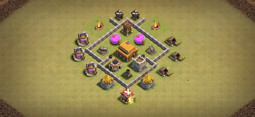 Layout Compact TH3 War COC Layout | Anti 2-Star Strategy