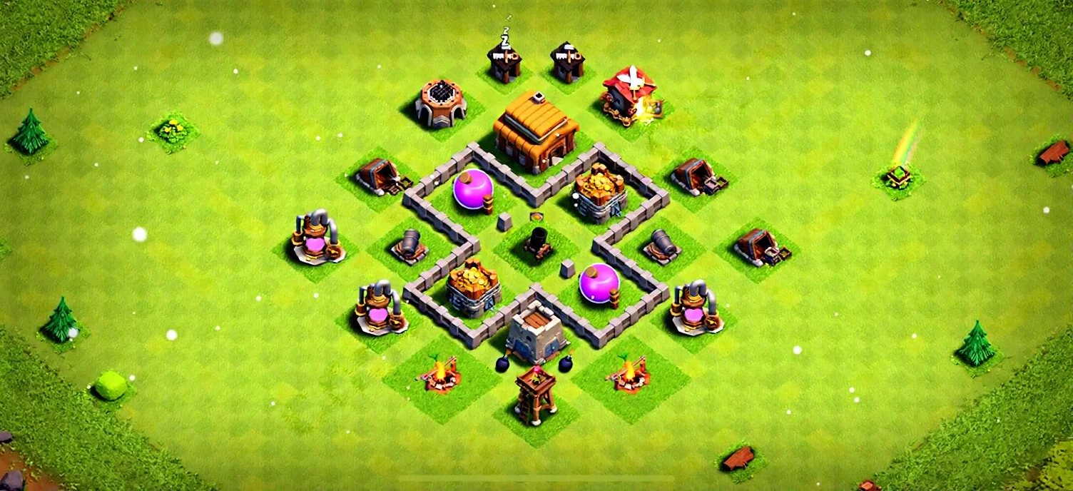 Layout Compact TH3 Farming COC Layout | Anti 3-Star Protection