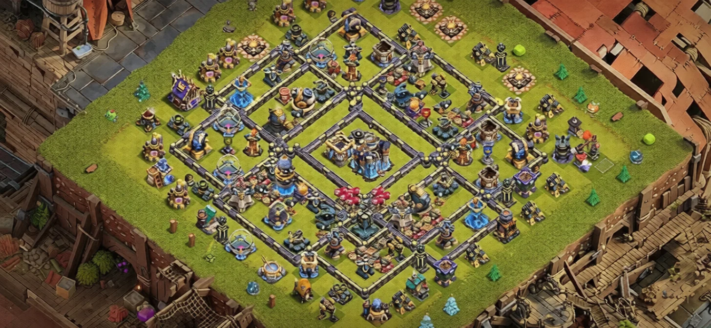 Killer TH18 Defense Coc Layout | Hybrid Crown Dynasty