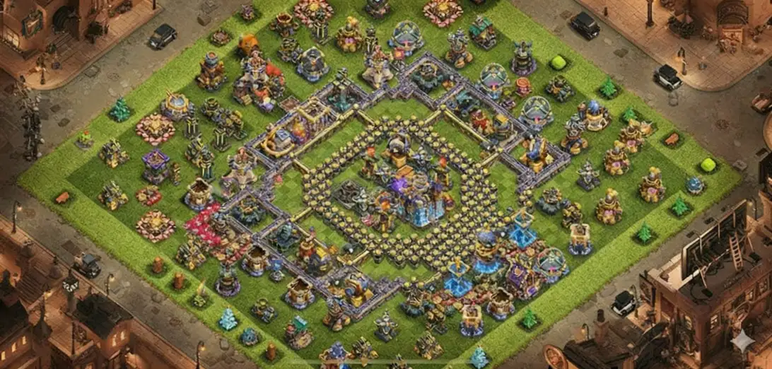 Layout Push-Ready TH18 Defense Coc Layout | Legend League Bomber Minion