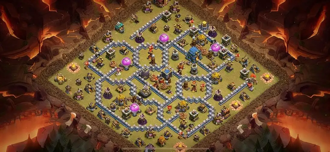 Layout Best TH12 War Coc Layout | Anti Air / Electro Dragon Moon Glasses