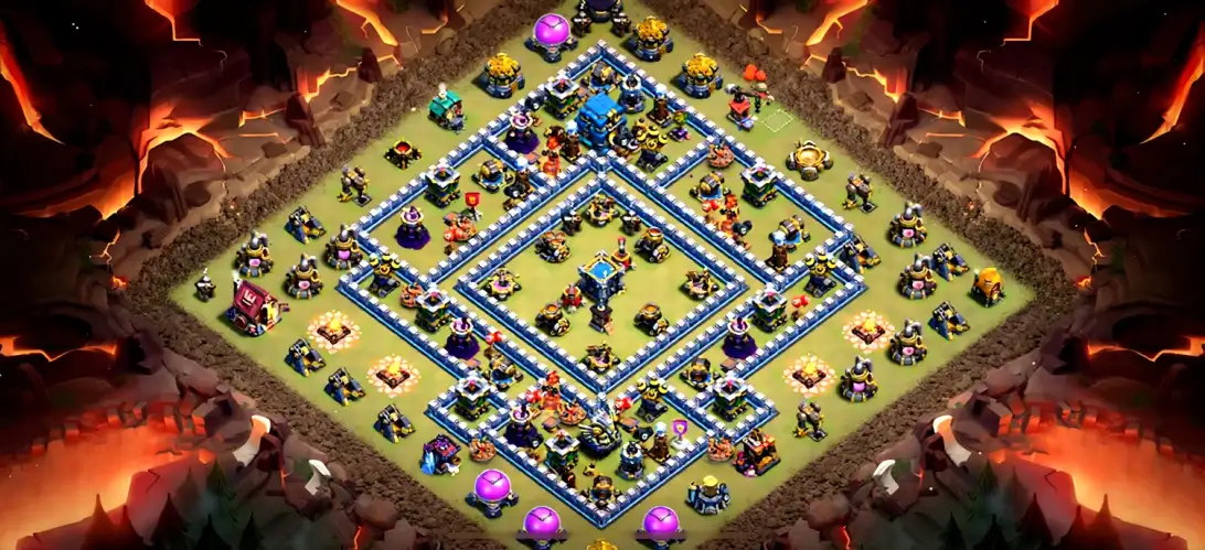 Layout Base-Breaker TH12 War Coc Layout | Hybrid Diamond Battle