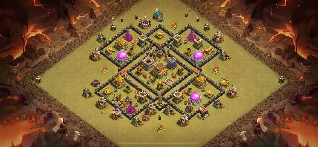 Layout Effective TH8 War Coc Layout | Hybrid Indian clan