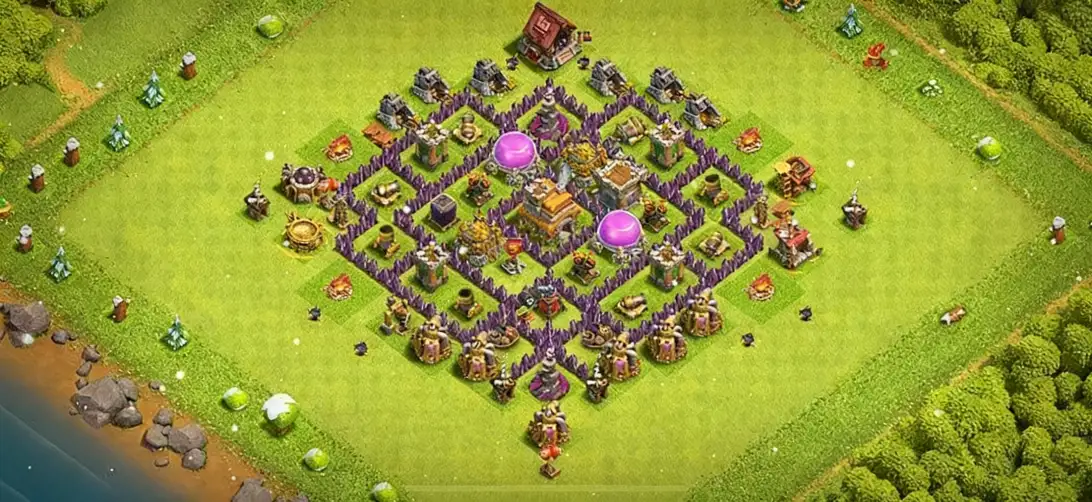 Layout Ultimate TH7 Defense Coc Layout | Anti Everything Airforce Warriors