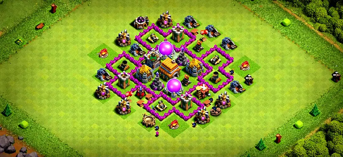 Layout Unbeatable TH6 Farming Coc Layout | Hybrid Candy farm