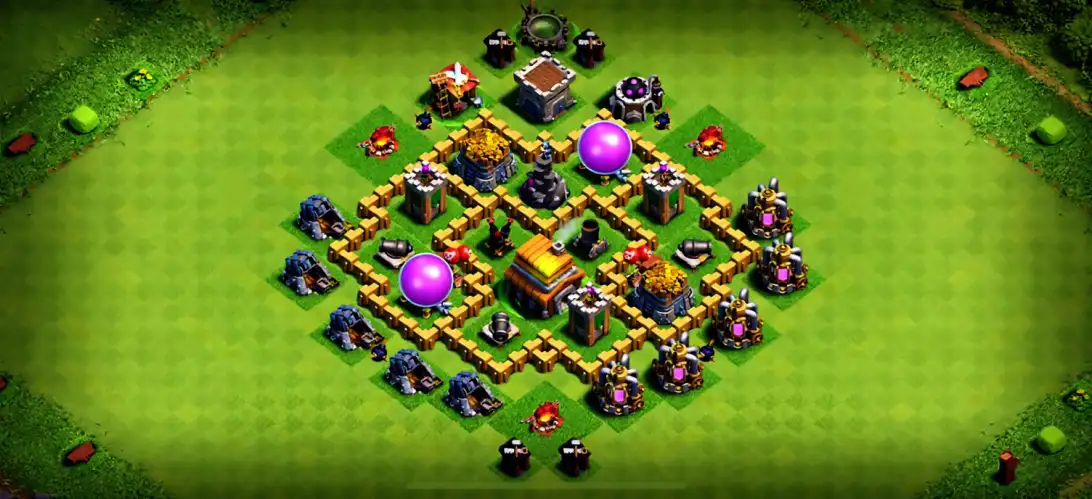 Layout High-Performance TH5 Defense Coc Layout | Anti Air Rampage Village