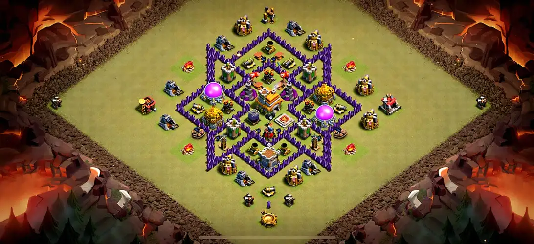 Layout Strongest TH7 War Coc Layout | Anti 3 Stars Starwars