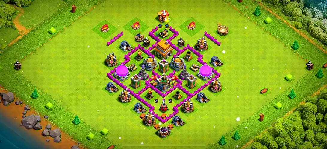 Layout Unique TH6 Defense Coc Layout | Anti Everything Terminator